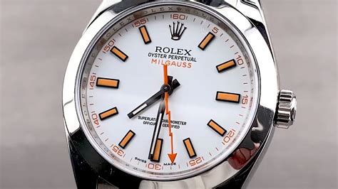 2016 rolex milgauss white dial|rolex milgauss pvd black.